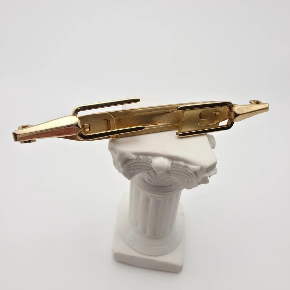 Vintage ANSON USA Tie Clip Bar Clasp Gold Plate Initial Letter C FREE $HIPPING!!